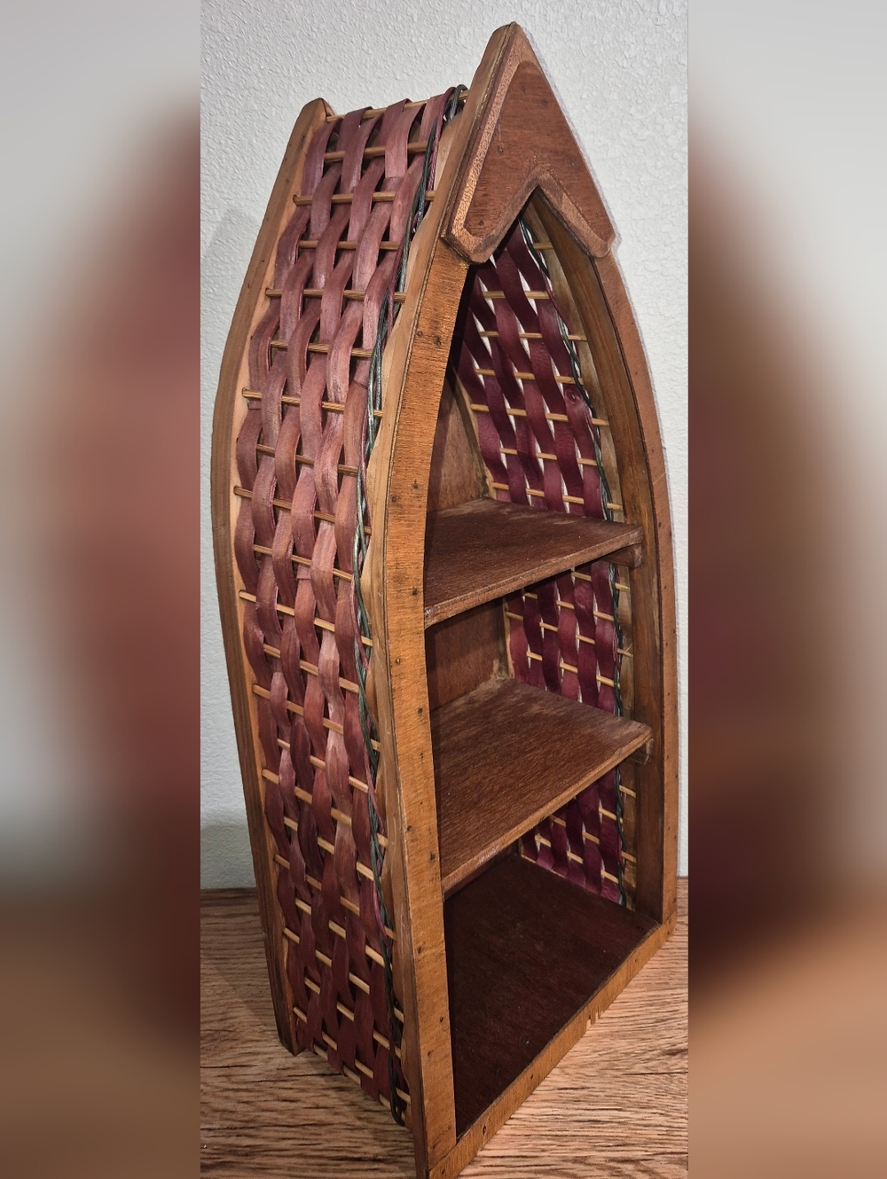 Vintage Boat Shelf Wall Basket, Nautical